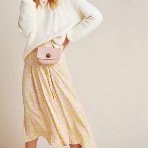 Anthropologie Faithfull Aya Pleated Midi Skirt